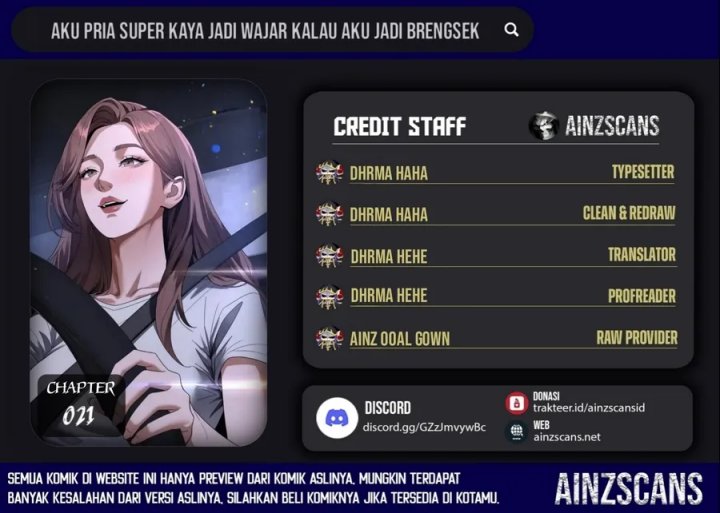 I’m a Super Rich Guy, So It’s Reasonable For Me to Be a Scumbag Chapter 21 Bahasa Indonesia