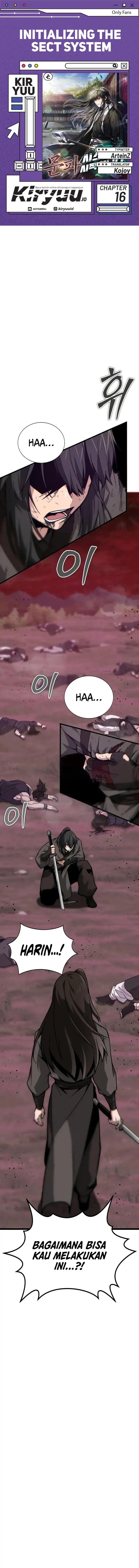 Initializing the Sect System Chapter 16 Bahasa Indonesia