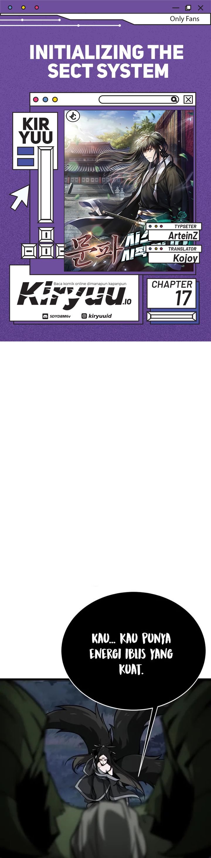 Initializing the Sect System Chapter 17 Bahasa Indonesia