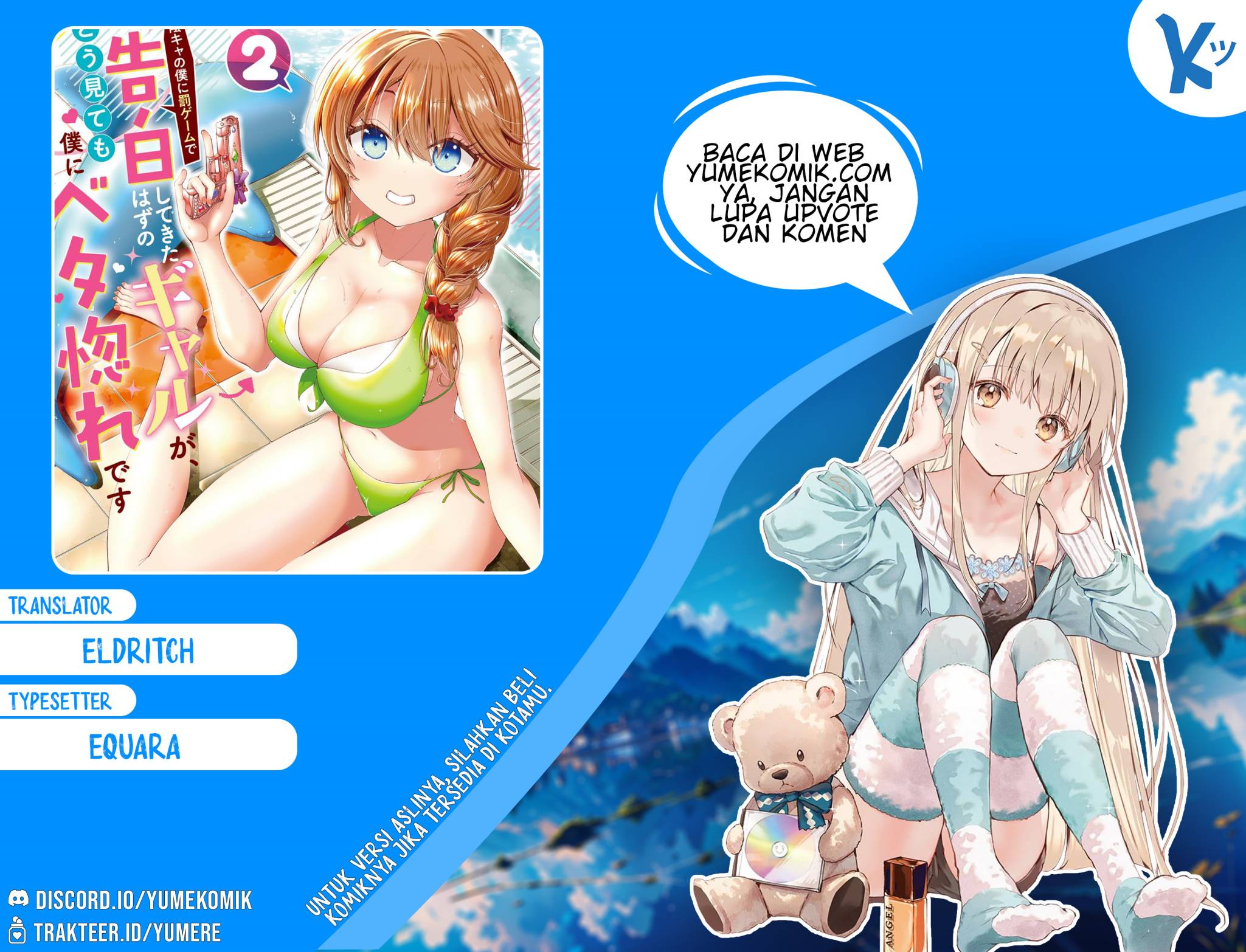 Inkya no Boku ni Batsu Game ni Kokuhaku Shitekita Hazu no Gyaru ga, Doumitemo Boku ni Betahore Desu Chapter 07 Bahasa Indonesia