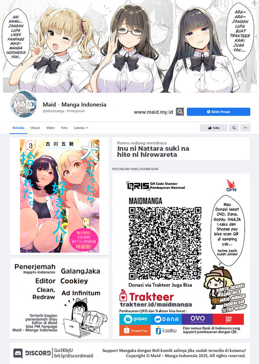 Inu ni Nattara Suki na Hito ni Hirowareta Chapter 25 Bahasa Indonesia