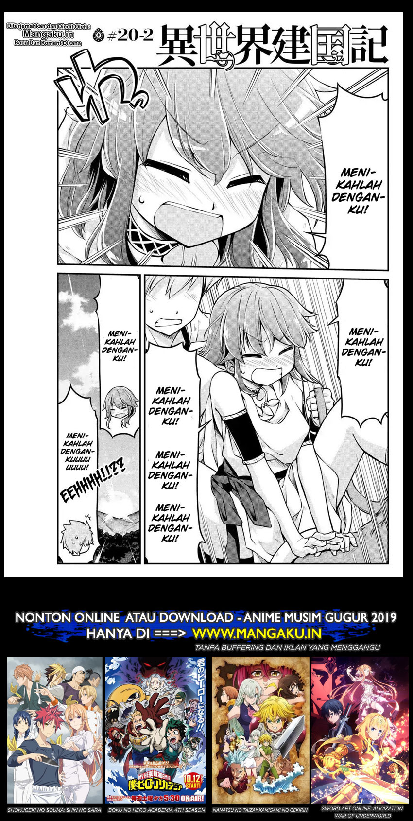 Isekai Kenkokuki Chapter 20.2 Bahasa Indonesia
