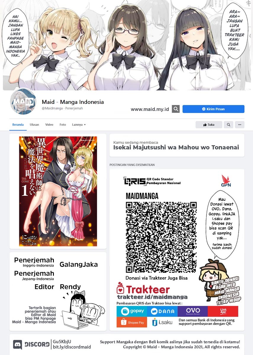 Isekai Majutsushi wa Mahou wo Tonaenai Chapter 08 Bahasa Indonesia