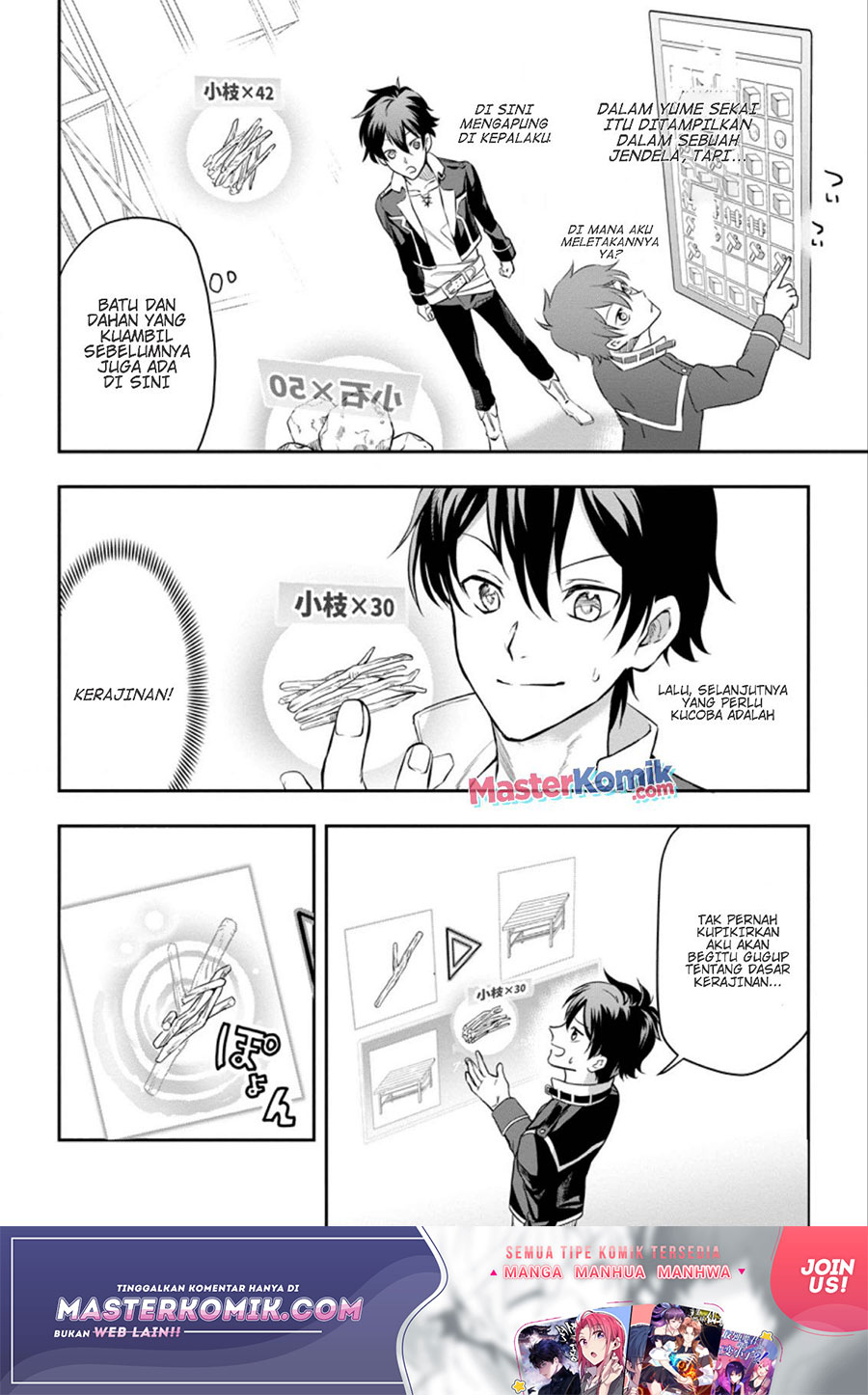 Isekai Craft Gurashi Jiyu Kimamana Seisan Shoku No Honobono Slow Life Chapter 01.2 Bahasa Indonesia