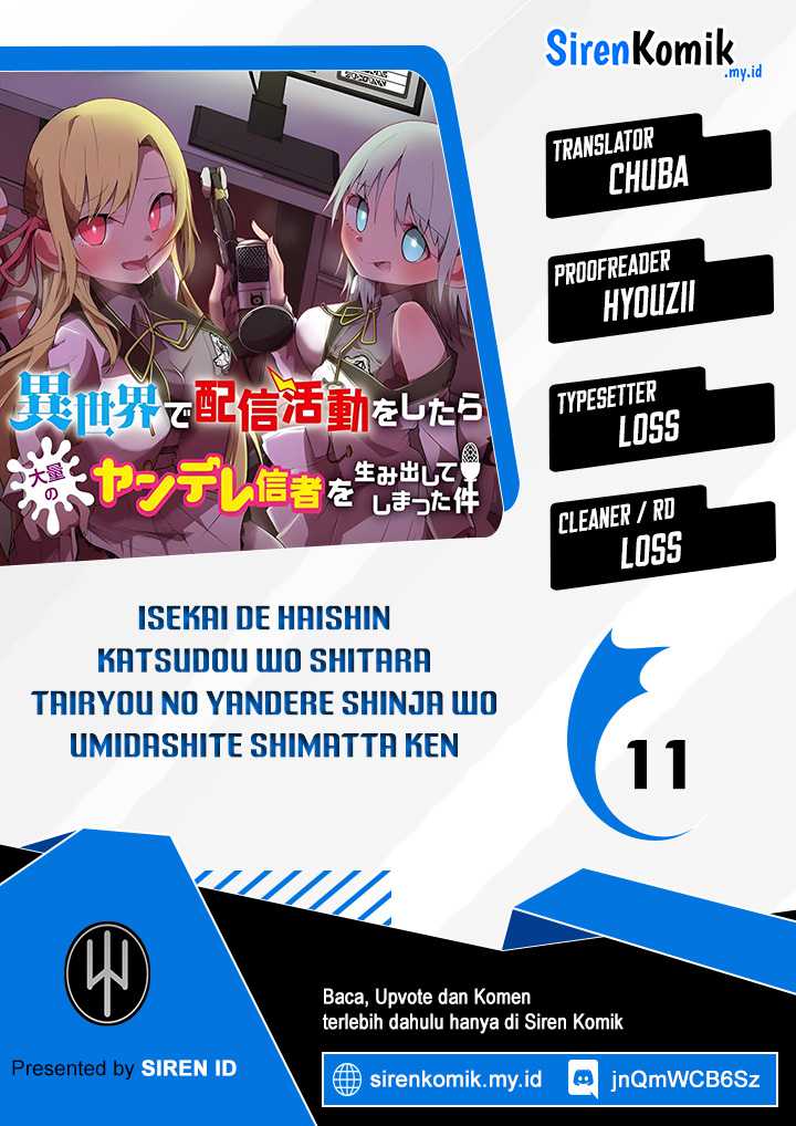 Isekai de Haishin Katsudou wo Shitara Tairyou no Yandere Shinja wo Umidashite Shimatta Ken chapter 11