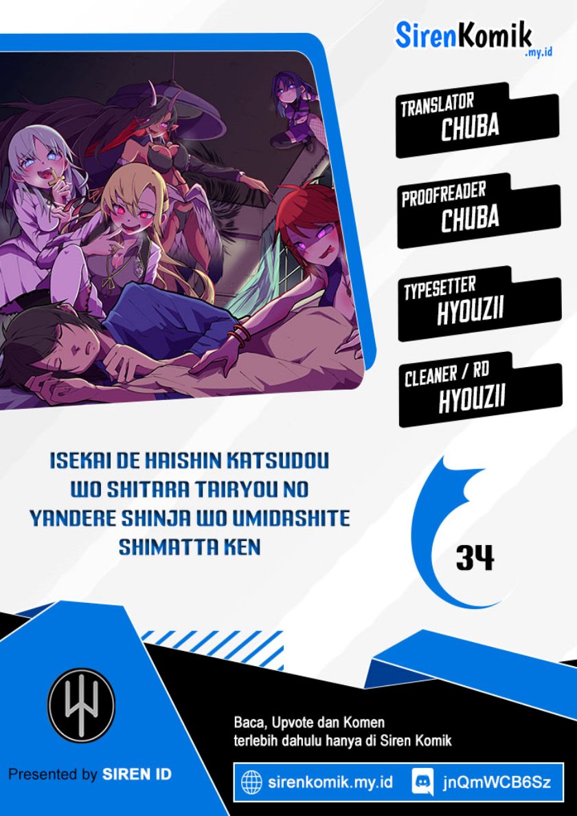 Isekai de Haishin Katsudou wo Shitara Tairyou no Yandere Shinja wo Umidashite Shimatta Ken Chapter 34 Bahasa Indonesia