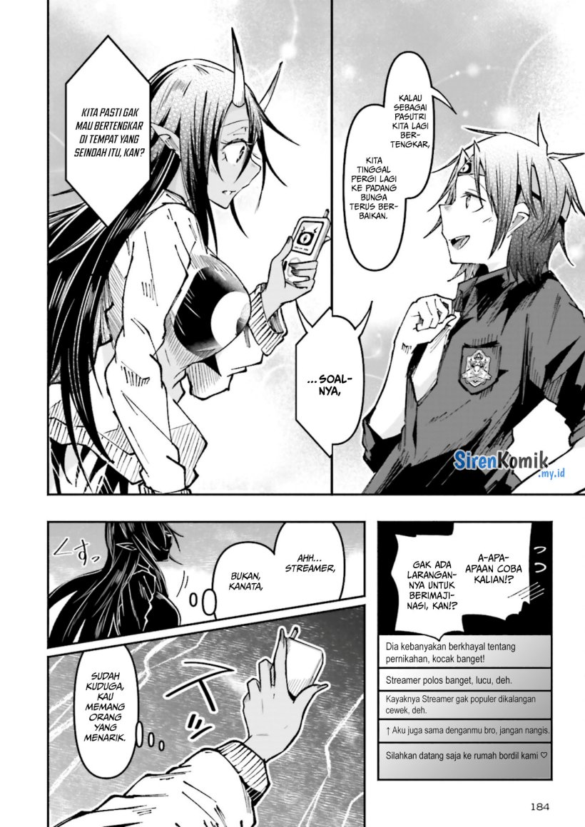 Isekai de Haishin Katsudou wo Shitara Tairyou no Yandere Shinja wo Umidashite Shimatta Ken Chapter 45 Bahasa Indonesia