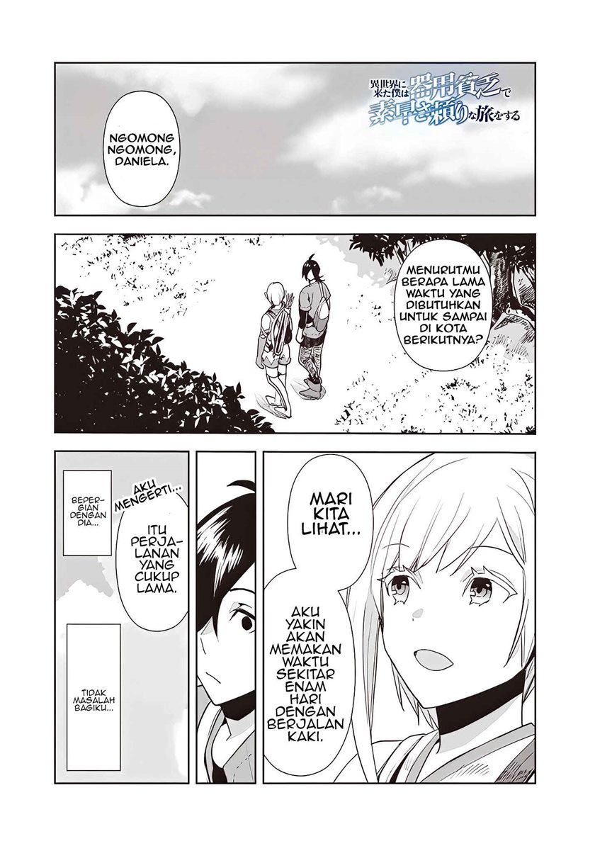 Isekai ni Kita Boku wa Kiyoubinbode Subaya-sa Tayorina Tabi o Suru Chapter 12 Bahasa Indonesia