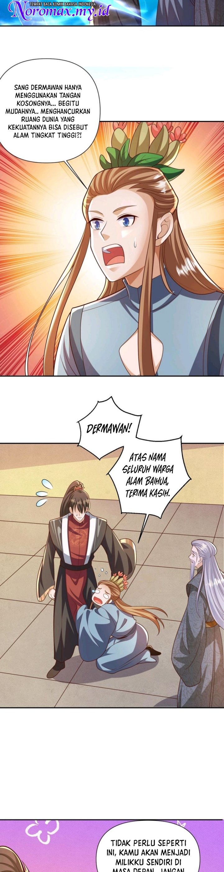 It’s Over! The Queen’s Soft Rice Husband is Actually Invincible Chapter 230 Bahasa Indonesia