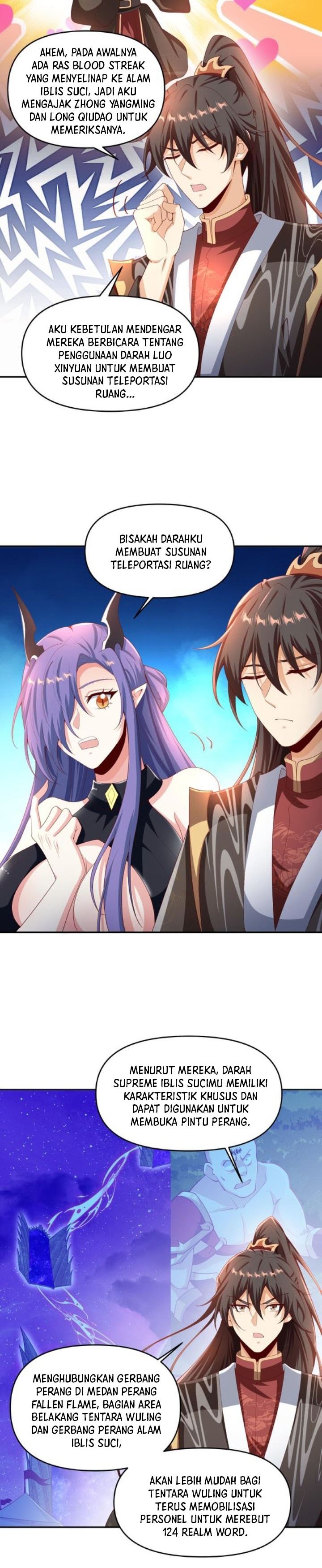 It’s Over! The Queen’s Soft Rice Husband is Actually Invincible Chapter 296 Bahasa Indonesia