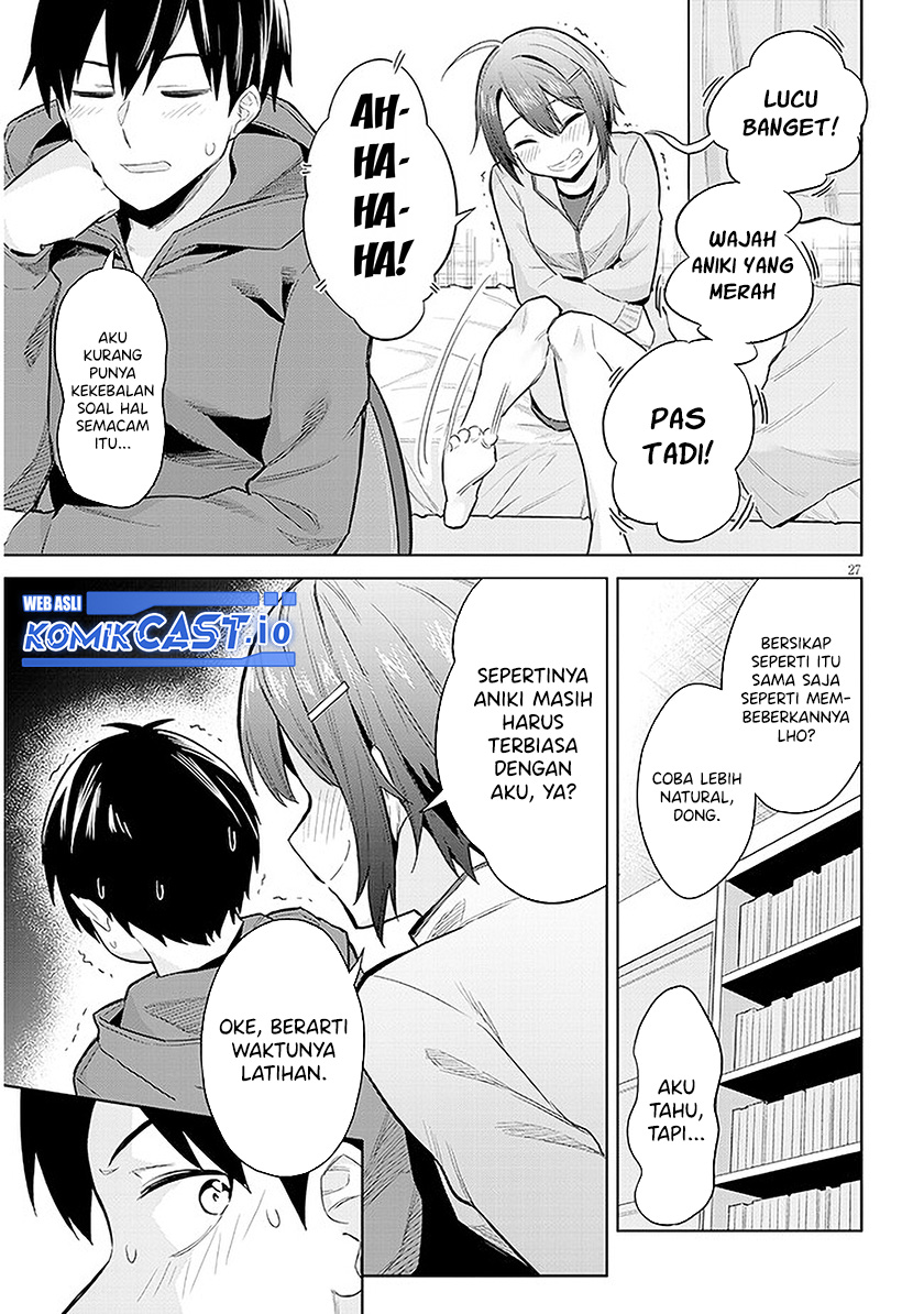 Jitsu wa Gimai (Imouto) deshita. ~Saikin de Kitagiri no Otouto no Kyorikan ga Yatara Chikaiwake~ Chapter 12 Bahasa Indonesia