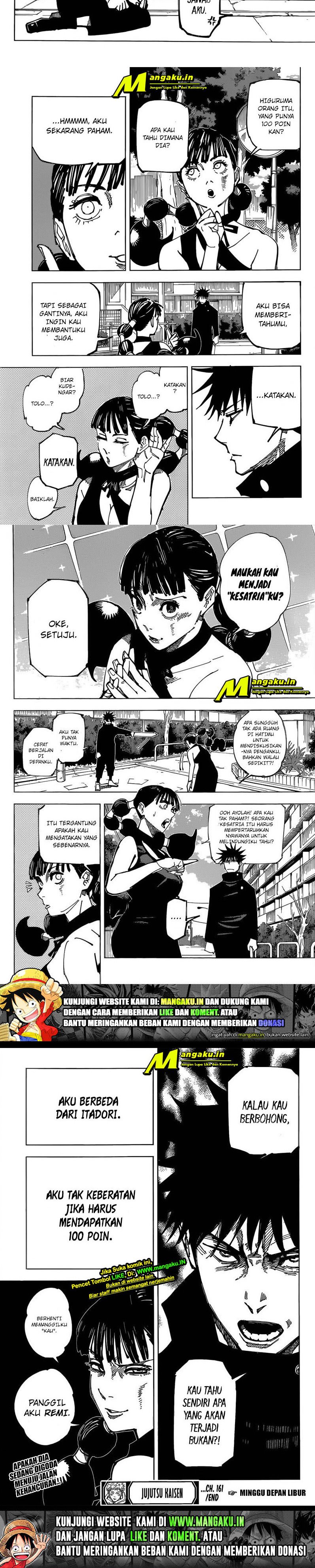 Jujutsu Kaisen Chapter 161 Bahasa Indonesia