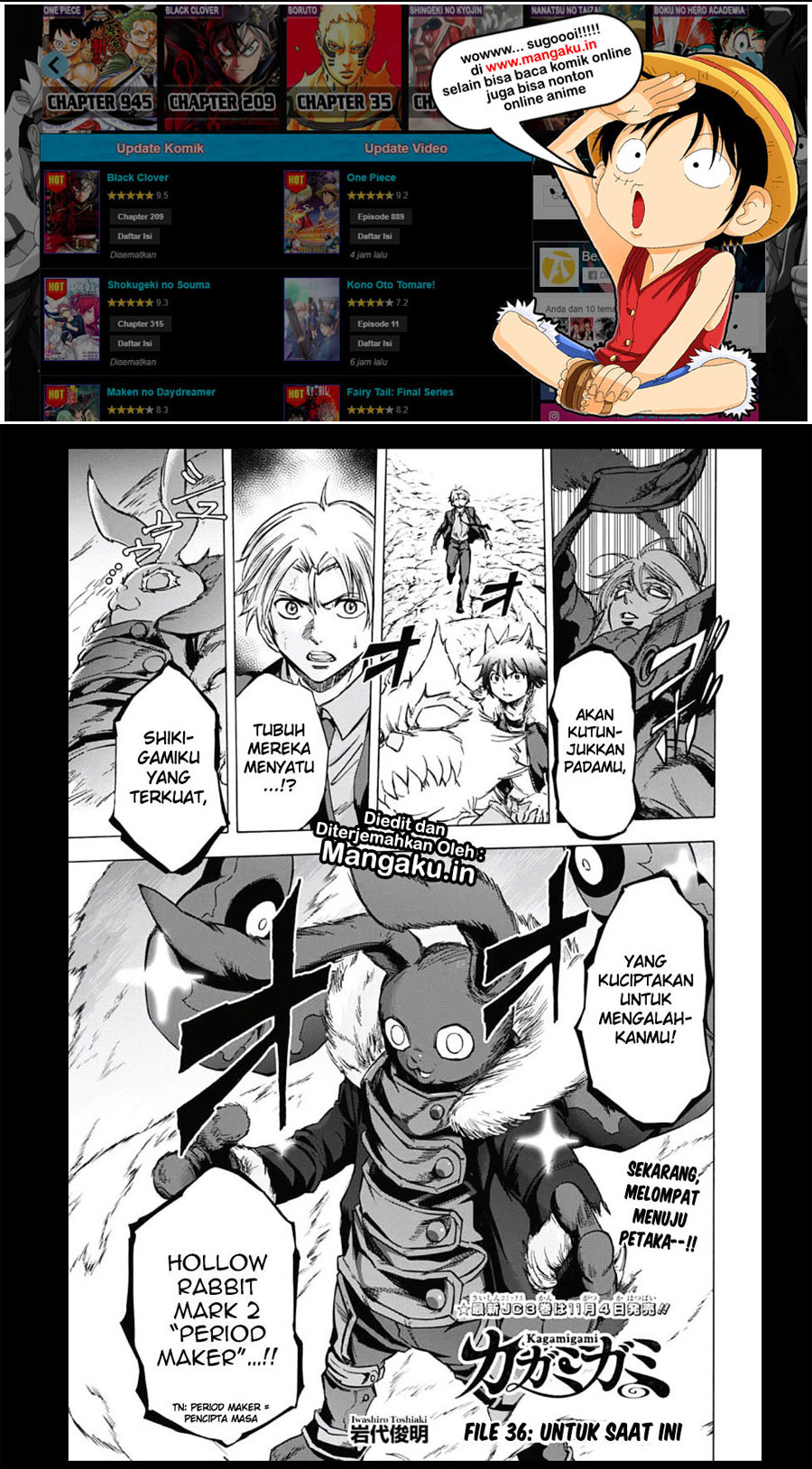 Kagamigami Chapter 36 Bahasa Indonesia