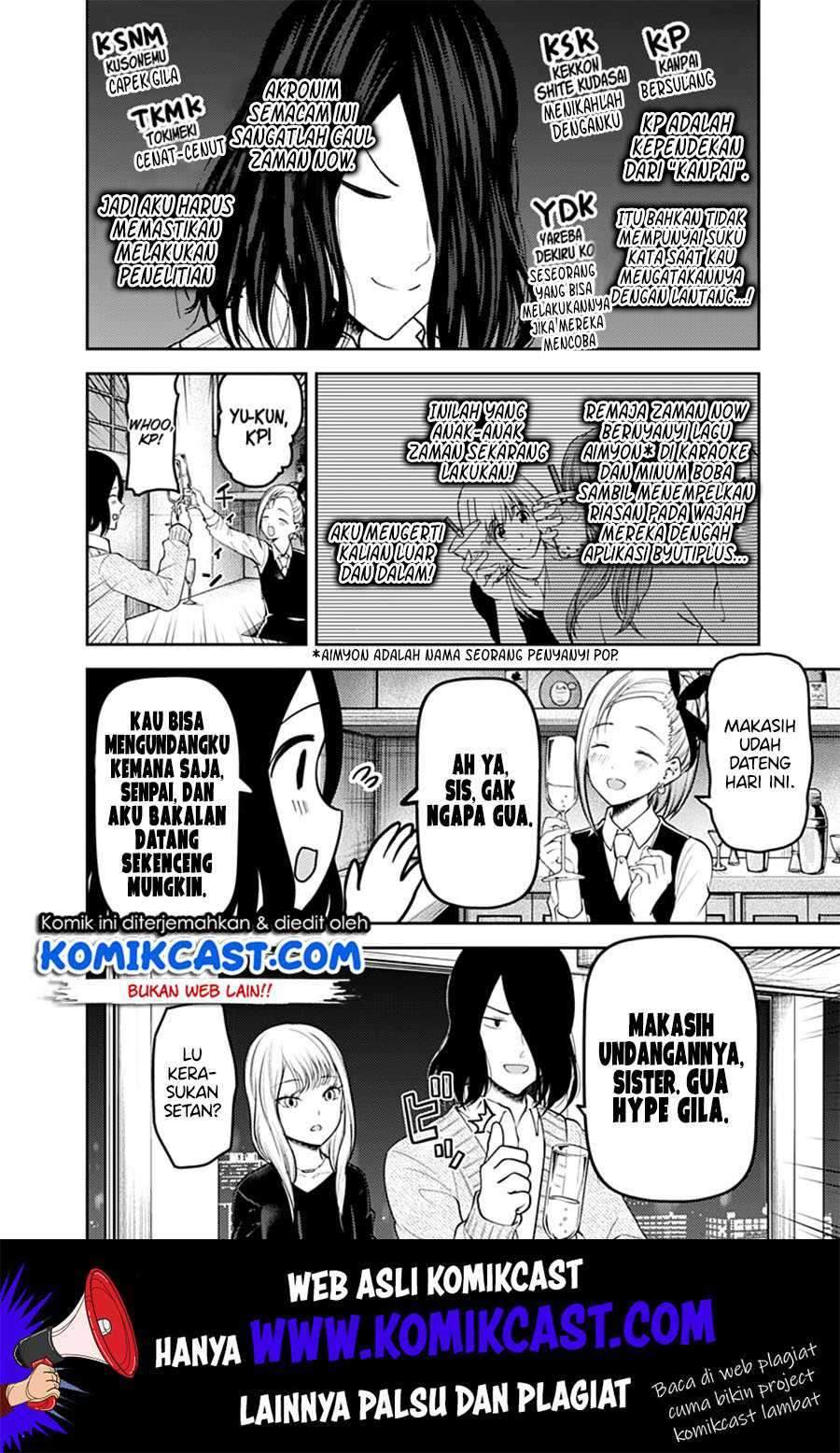 Kaguya-sama wa Kokurasetai: Tensai-tachi no Renai Zunousen Chapter 154 Bahasa Indonesia