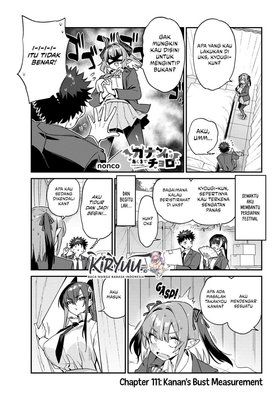 Kanan-sama wa Akumade Choroi Chapter 111 Bahasa Indonesia