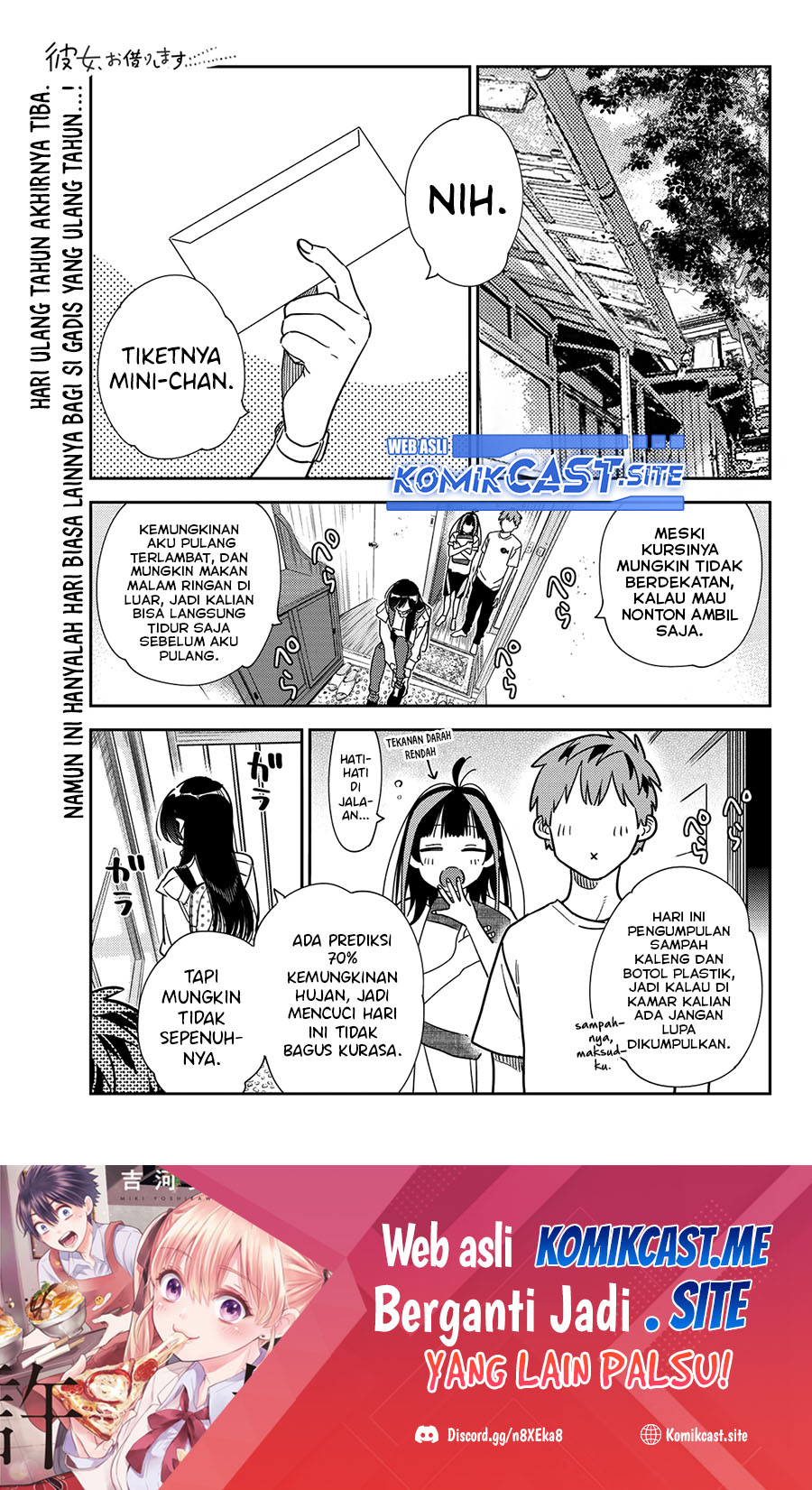 Kanojo Okarishimasu Chapter 265 Bahasa Indonesia