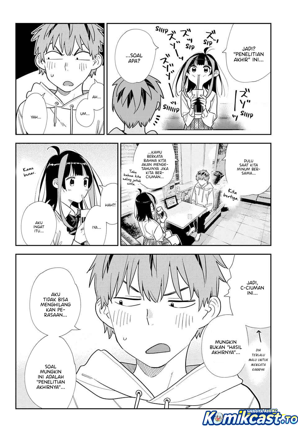 Kanojo Okarishimasu Chapter 398 Bahasa Indonesia