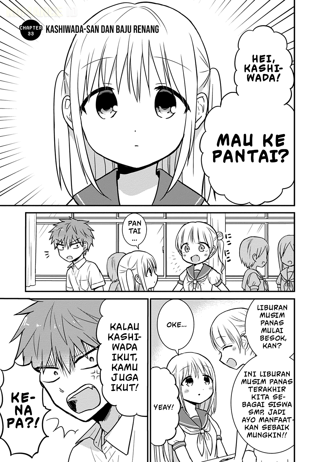 Kao ni denai Kashiwada-san to Kao ni deru Ota-kun Chapter 33 Bahasa Indonesia