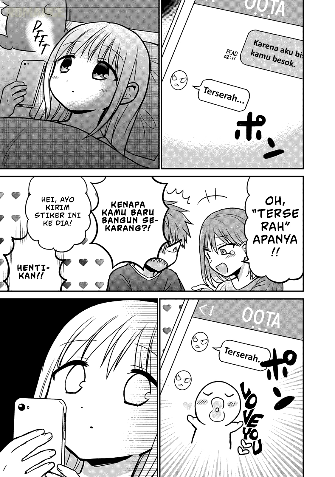 Kao ni denai Kashiwada-san to Kao ni deru Ota-kun Chapter 37.5 Bahasa Indonesia