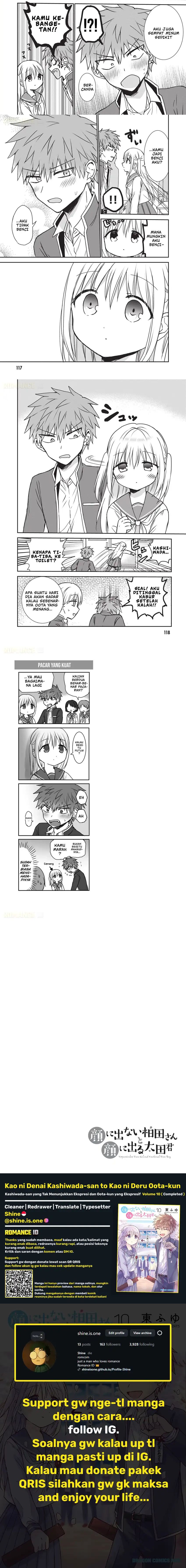 Kao ni denai Kashiwada-san to Kao ni deru Ota-kun chapter 121