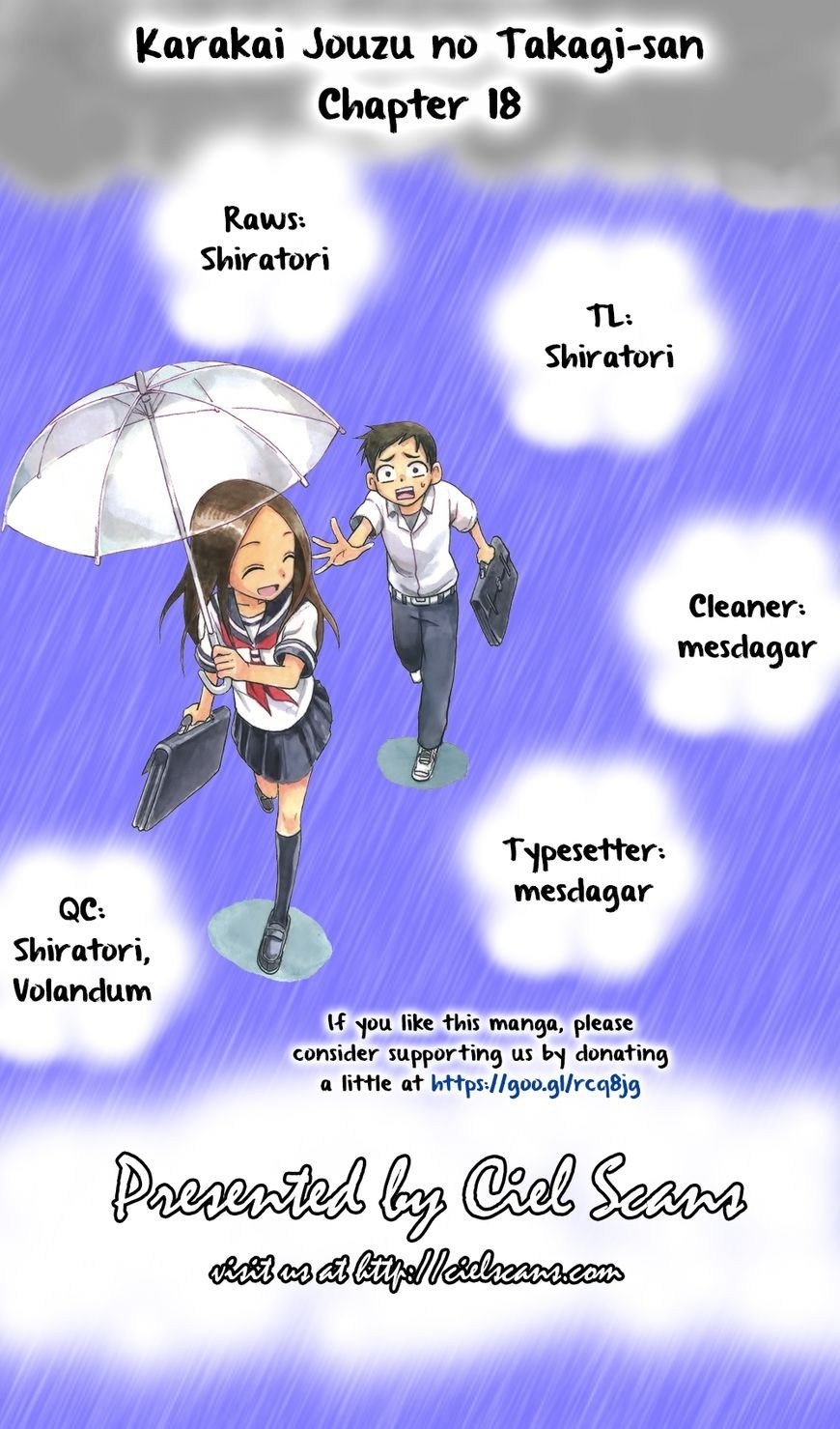 Karakai Jouzu no Takagi-san chapter 18