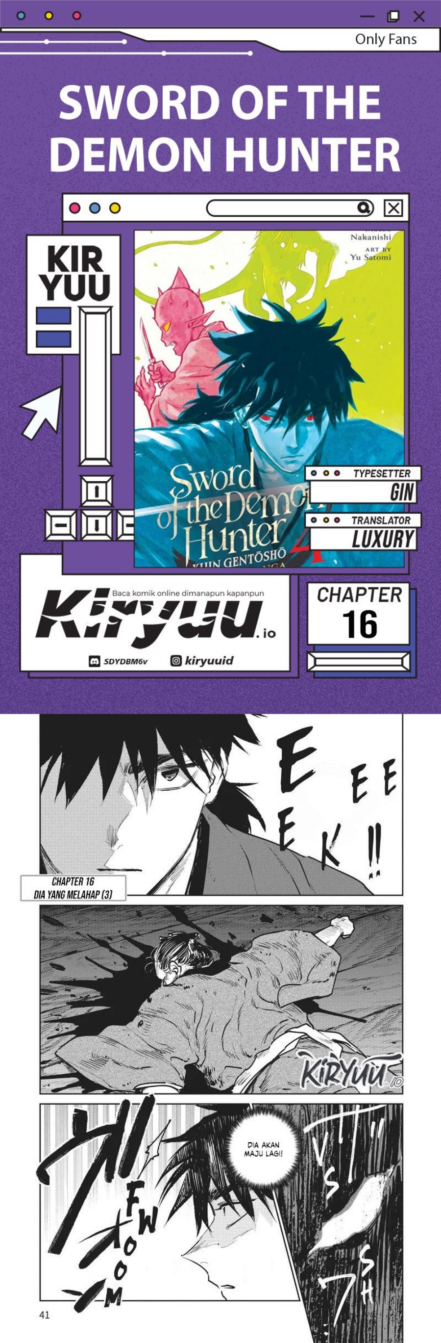 Kijin Gentoushou Chapter 16 Bahasa Indonesia