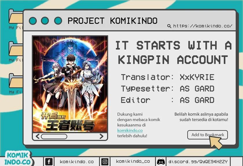 King Account At The Start (It Starts With a Kingpin Account) chapter 8