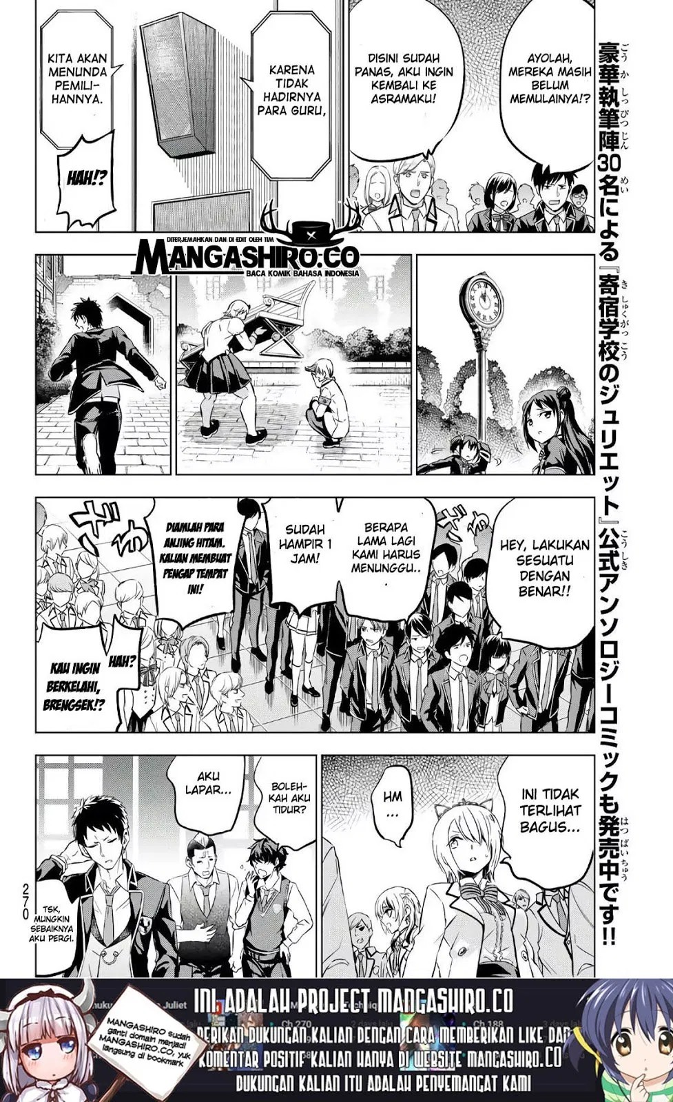 Kishuku Gakkou no Juliet Chapter 85 Bahasa Indonesia
