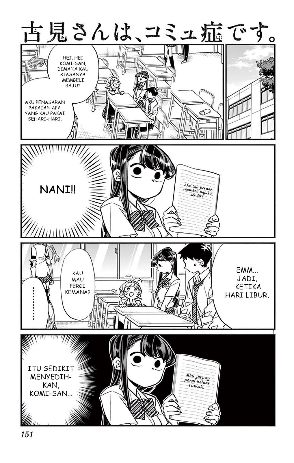 Komi san wa Komyushou Desu Chapter 33 Bahasa Indonesia