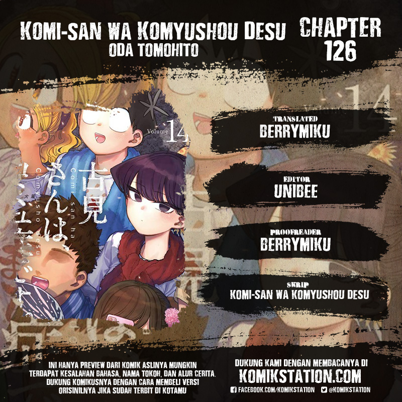 Komi san wa Komyushou Desu Chapter 126 Bahasa Indonesia