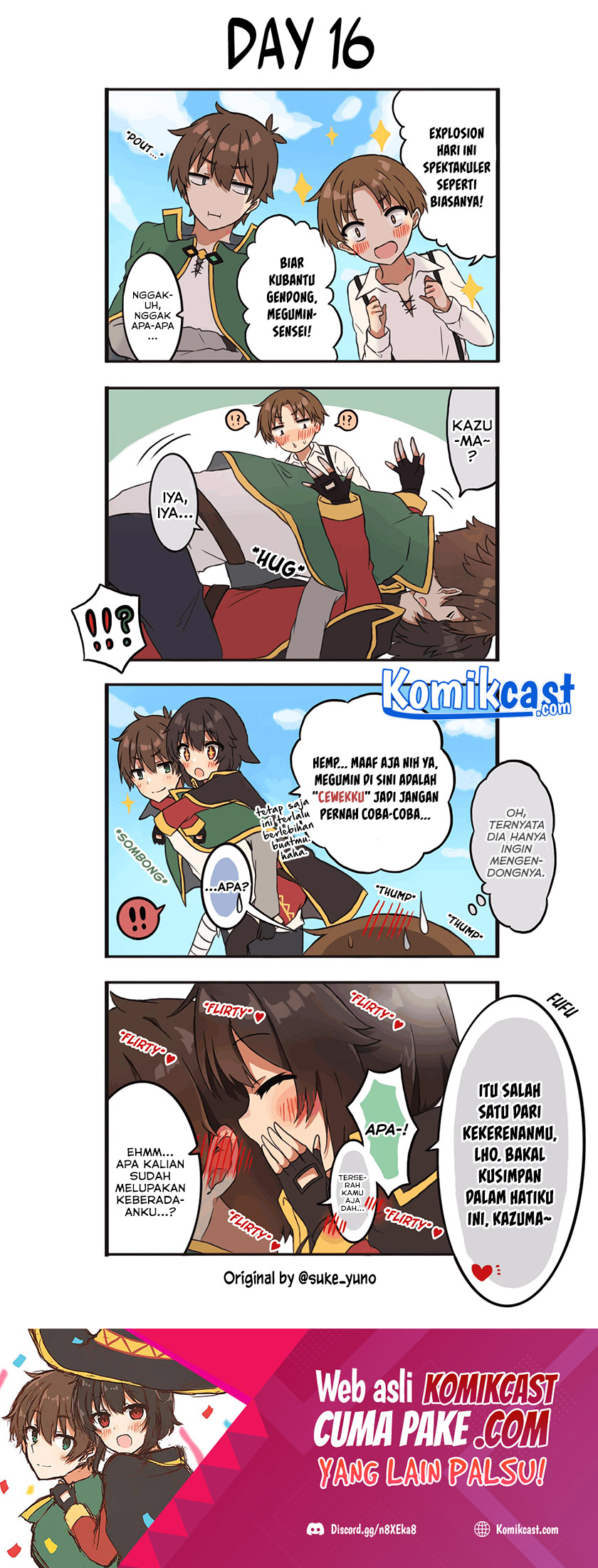 Kono Subarashii Sekai ni Shukufuku wo! – KazuMegu will get married in 100 days Chapter 16 Bahasa Indonesia