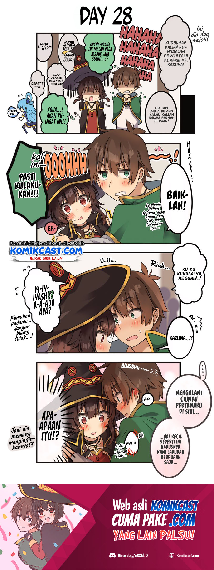 Kono Subarashii Sekai ni Shukufuku wo! – KazuMegu will get married in 100 days Chapter 28 Bahasa Indonesia