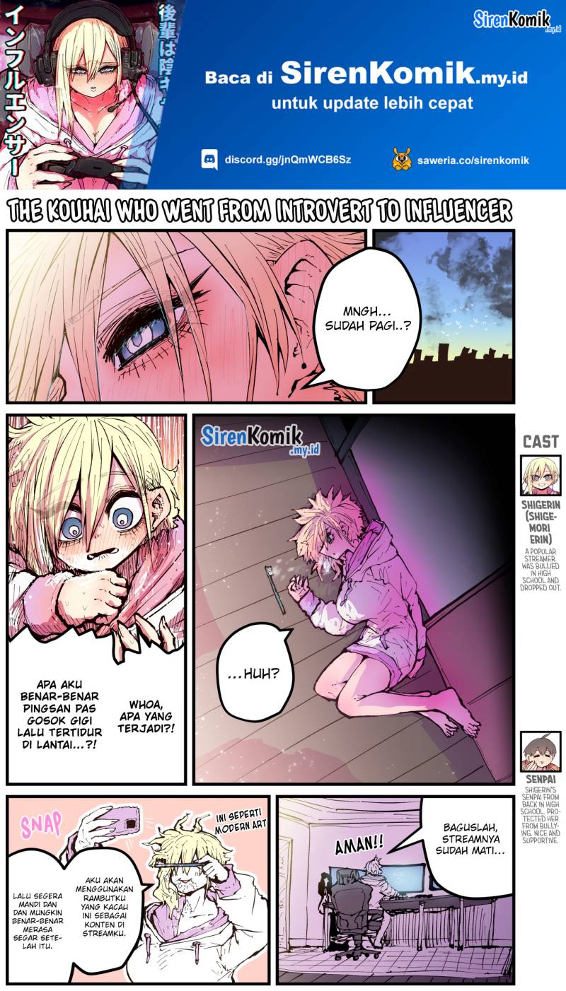 Kouhai wa Inkya Agari no Infuruensaa Chapter 04 Bahasa Indonesia