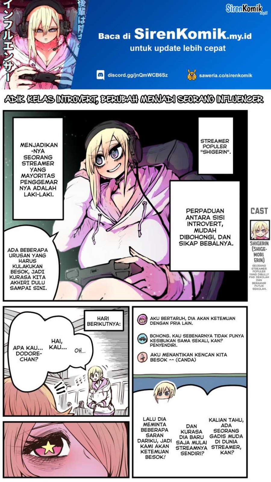 Kouhai wa Inkya Agari no Infuruensaa chapter 19
