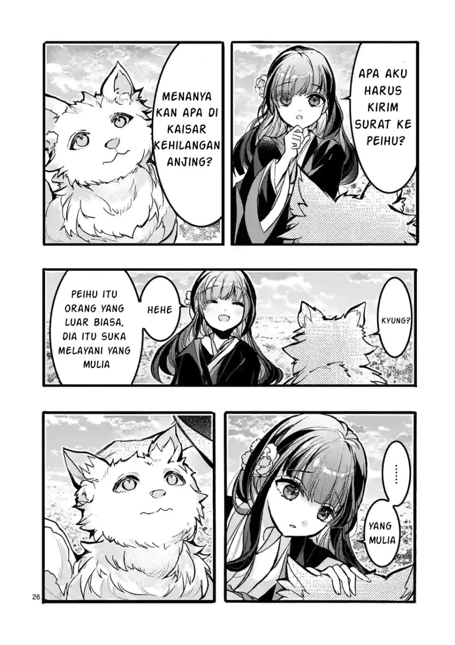 Koukyuu wo Tsuihousareta Kitai no Akujo wa Rikyuu de Aiken wo Mofumofu shitetai Chapter 02 Bahasa Indonesia