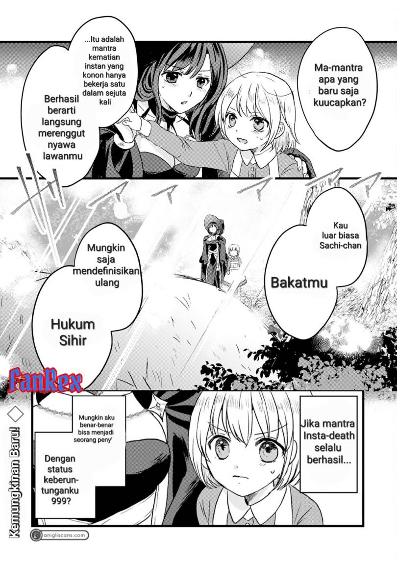 Koun-chi 999 no Watashi, Sokushi Mahou ga Zettai ni Seikou suru no de Sekai Saikyou desu chapter 1