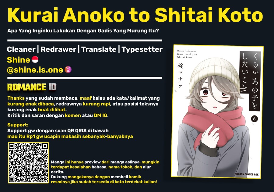 Kurai Anoko to Shitai koto Chapter 74 Bahasa Indonesia