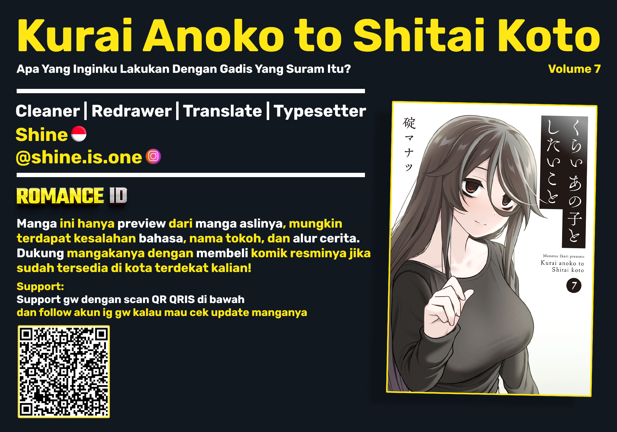 Kurai Anoko to Shitai koto Chapter 83 Bahasa Indonesia