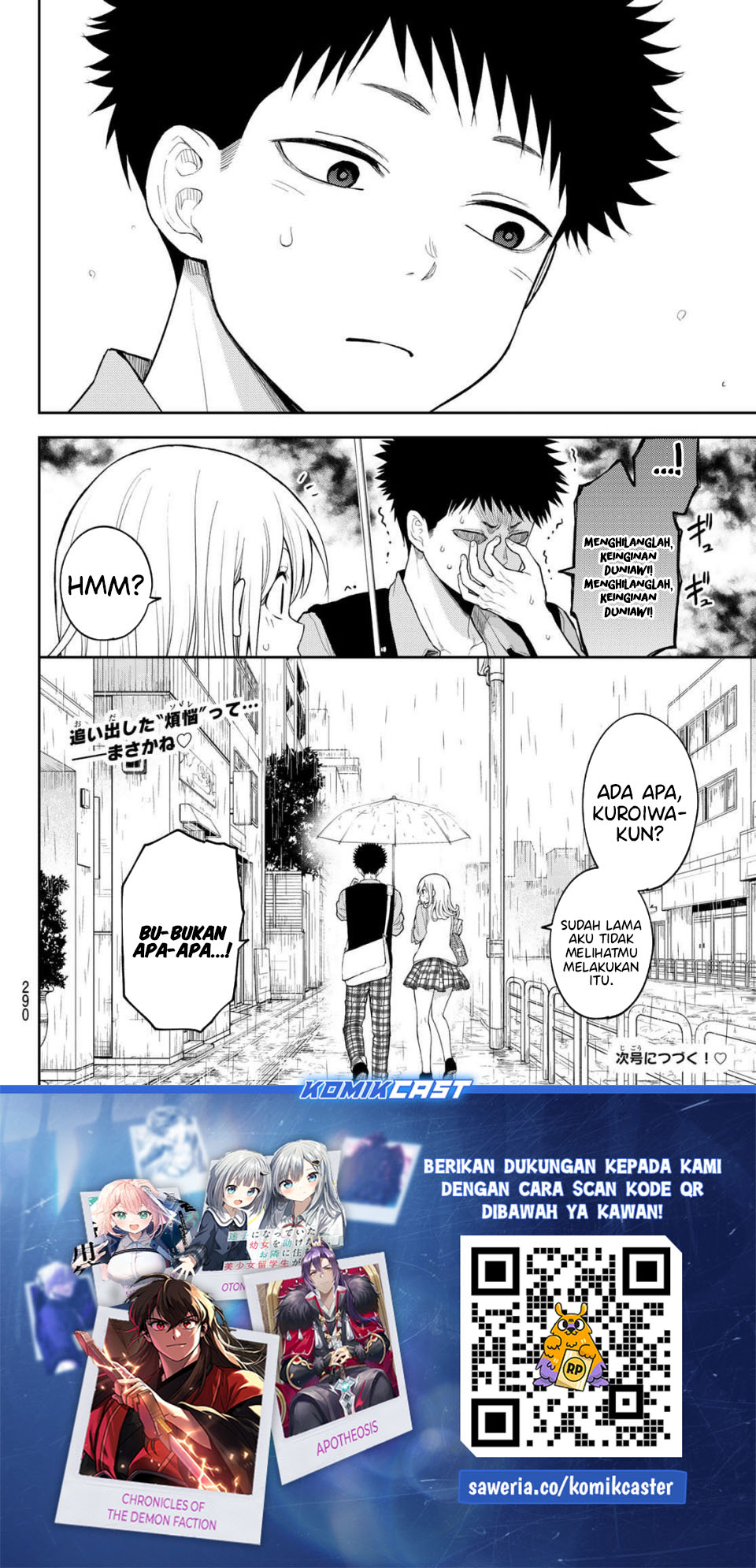 Kuroiwa Medaka ni Watashi no Kawaii ga Tsuujinai Chapter 198 Bahasa Indonesia