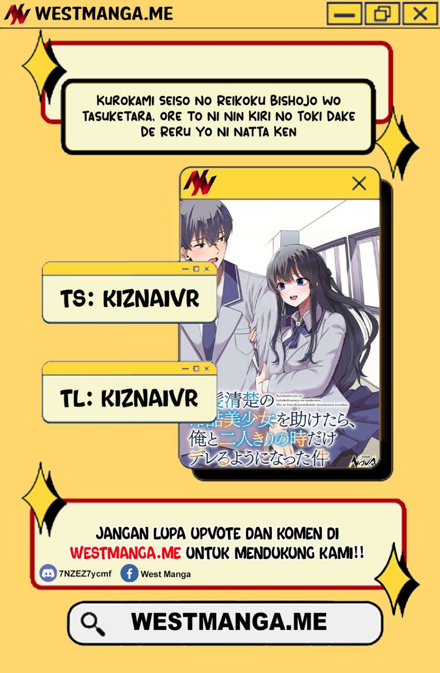 Kurokami Seiso No Reikoku Bishojo Wo Tasuketara, Ore to Ni Nin Kiri No Toki Dake De Reru Yo Ni Natta Ken Chapter 03 Bahasa Indonesia