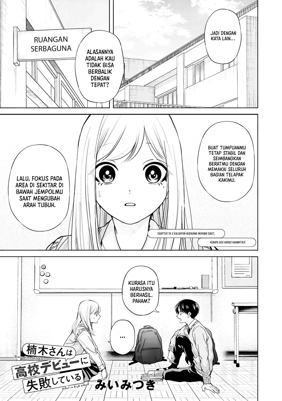 Kusunoki-san wa Koukou Debut ni Shippai shite Iru Chapter 35.1 Bahasa Indonesia