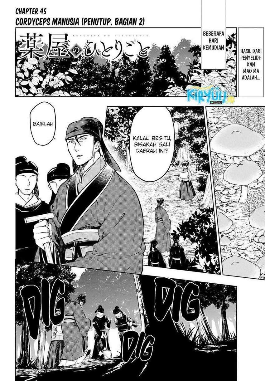 Kusuriya no Hitorigoto Chapter 45.2 Bahasa Indonesia