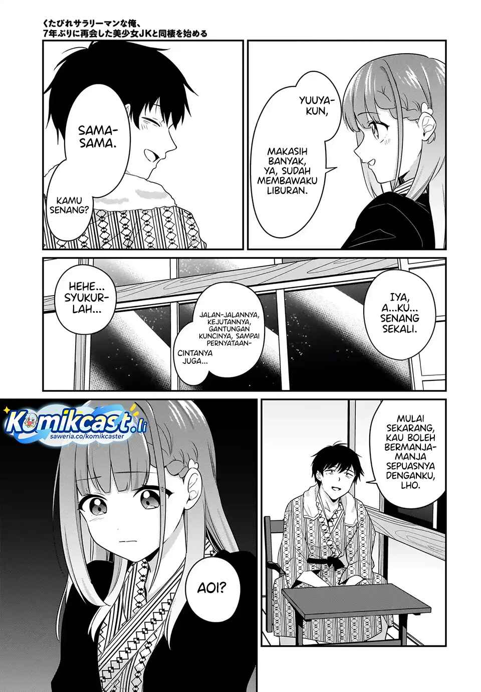 Kutabire Salarymen no Ore, 7nenburi ni Saikai shita Bishoujo JK to Dosei wo Hajimaru Chapter 16 Bahasa Indonesia