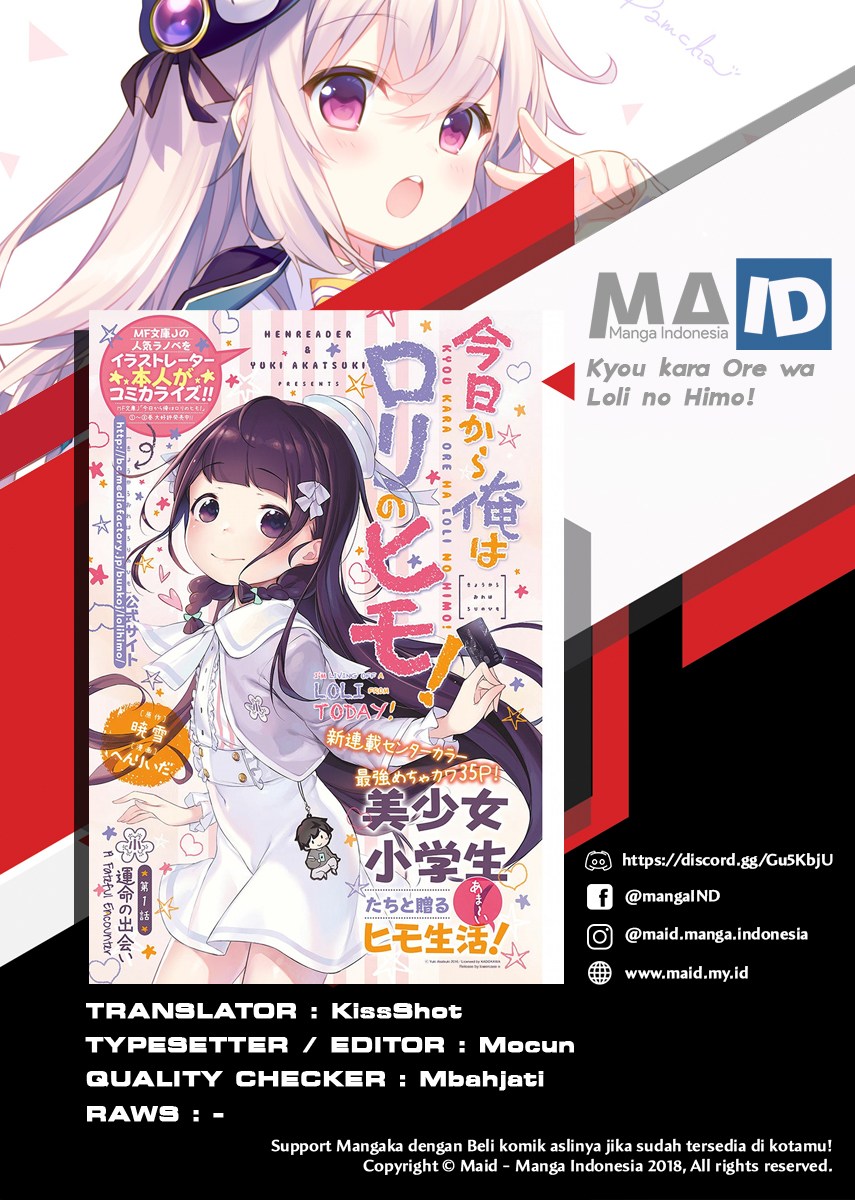 Kyou kara Ore wa Loli no Himo! Chapter 03 Bahasa Indonesia