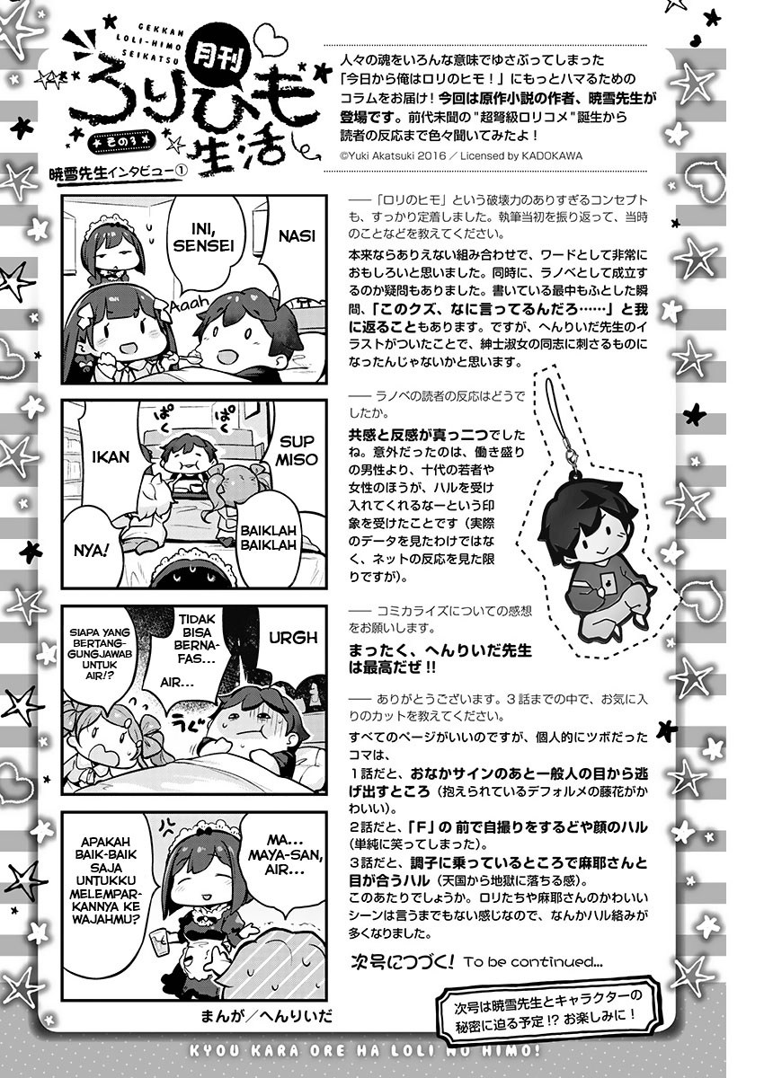 Kyou kara Ore wa Loli no Himo! Chapter 03 Bahasa Indonesia