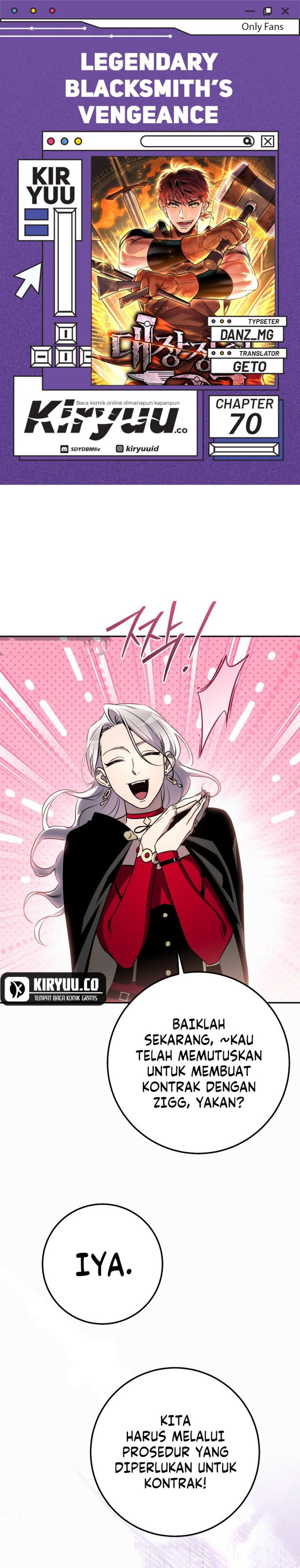 Legendary Blacksmith’s Vengeance Chapter 70 Bahasa Indonesia
