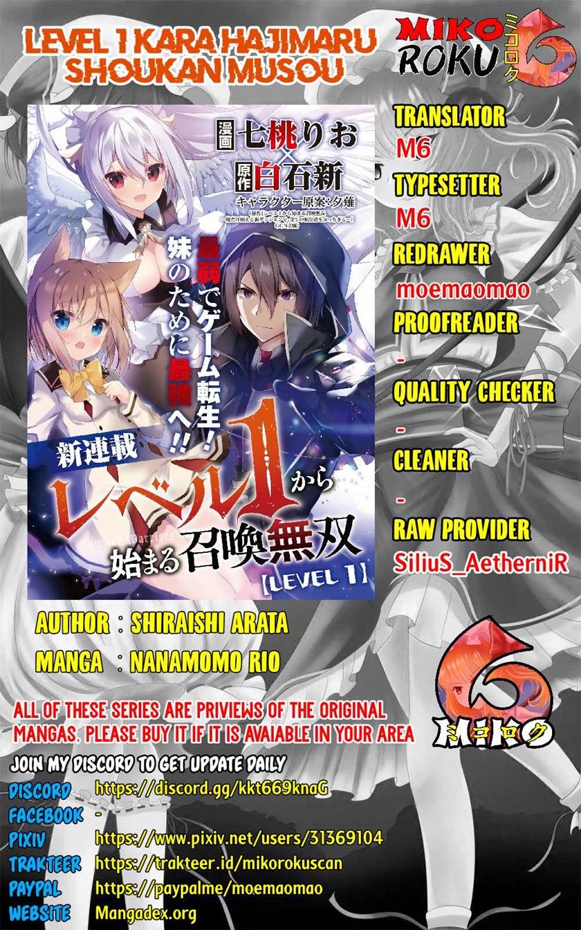 Level 1 kara Hajimaru Shoukan Musou chapter 2