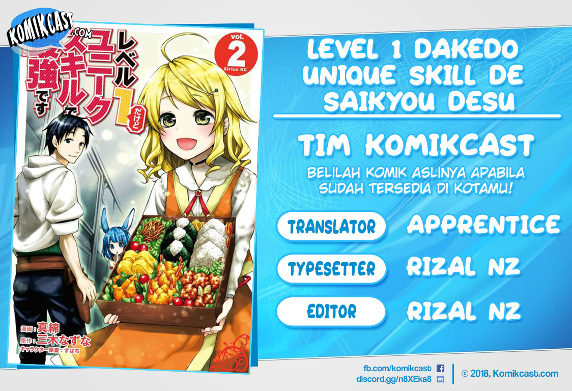 Level 1 dakedo Yuniiku Sukiru de Saikyou desu Chapter 11 Bahasa Indonesia