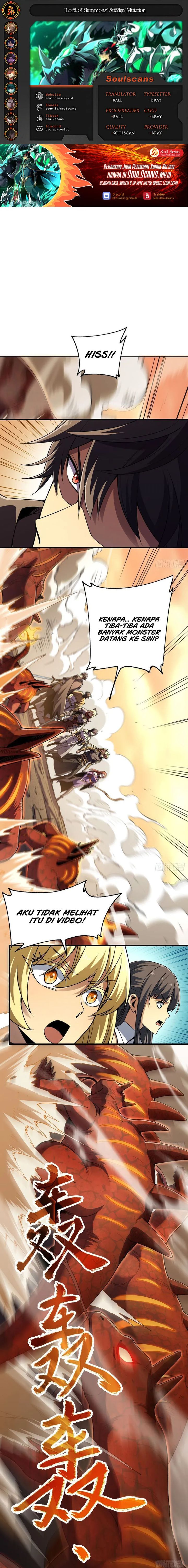 Lord of Summons! Sudden Mutation Chapter 52 Bahasa Indonesia
