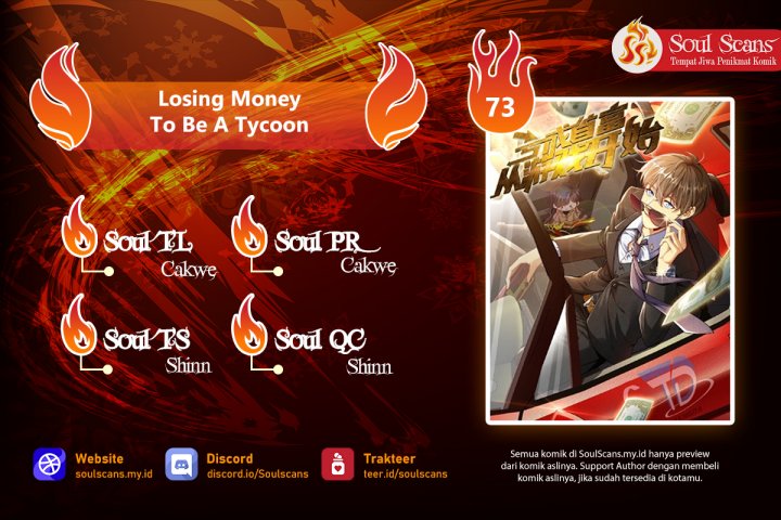 Losing Money to Be a Tycoon Chapter 73 Bahasa Indonesia